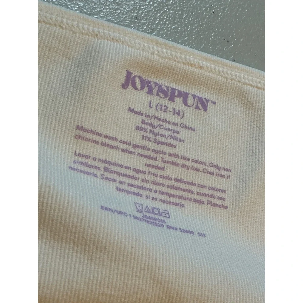 NWT Joyspun Womens White Seamless Long Sleeve Bodysuit‎ Shapewear Large 12-14